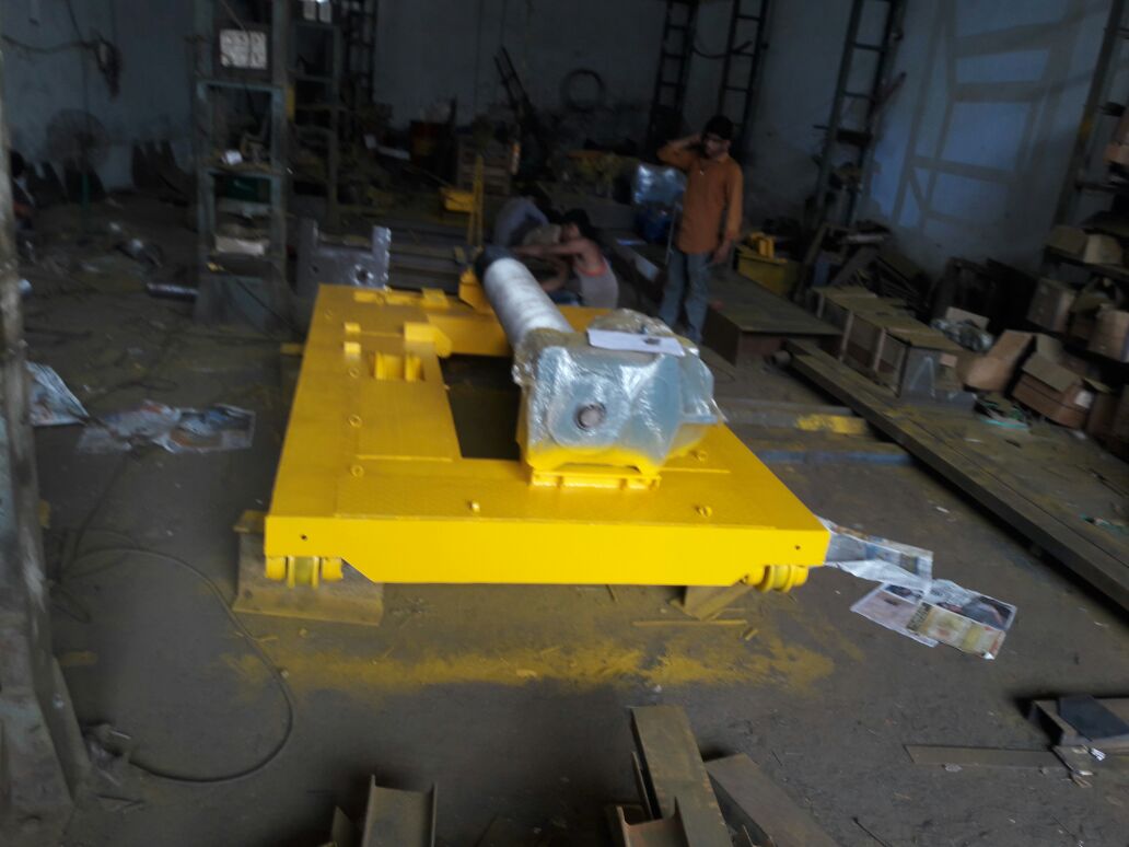 EOT crane trolley assembly in Unity Fab Tech workshop, Ahmedabad