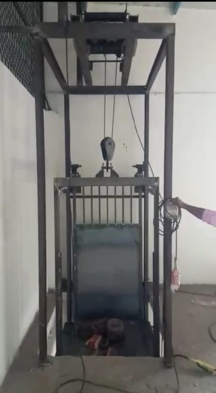 Industrial cage lift and material handling equipment by Unity Fab Tech Engineering, Ahmedabad
